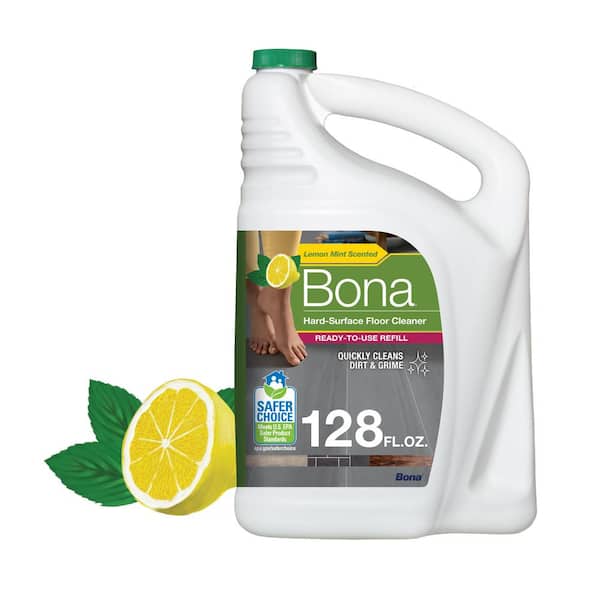 Bona 128 oz. Lemon Mint Scent Hard-Surface Floor Cleaner Refill WM700018200