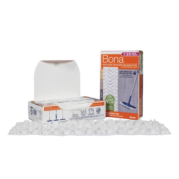 Bona 16.6 in. Heavy-Duty Disposable Dry Sweeping Refill Pads Unscented, 14-Count (2-Pack) AX0003714