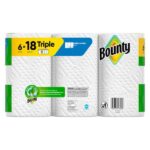 Bounty White, Select-A-Size Paper Towel Roll (6 Triple Rolls) 003077216020