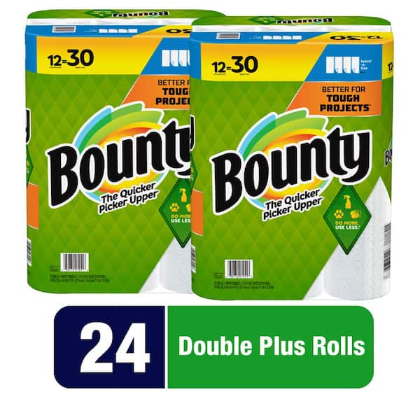 Bounty White, Select-A-Size Paper Towels (24 Double Plus Rolls) 78557165028