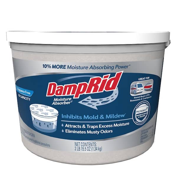 DampRid 2 lb. 15.5 oz. Hi-Capacity Moisture Absorber Bucket, Fragrance Free FG50FFESB