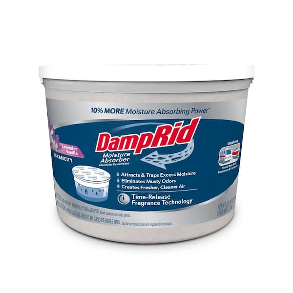 DampRid 2 lb. 15.5 oz. Hi-Capacity Moisture Absorber Bucket, Lavender Vanilla FG50LVSB