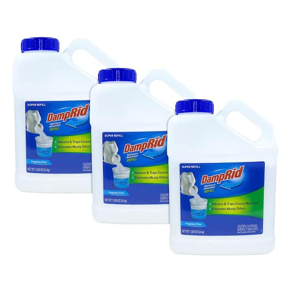 DampRid 7.5 lbs. Fragrance Free Super Refill Moisture Absorber (3-Pack) FG37CASE