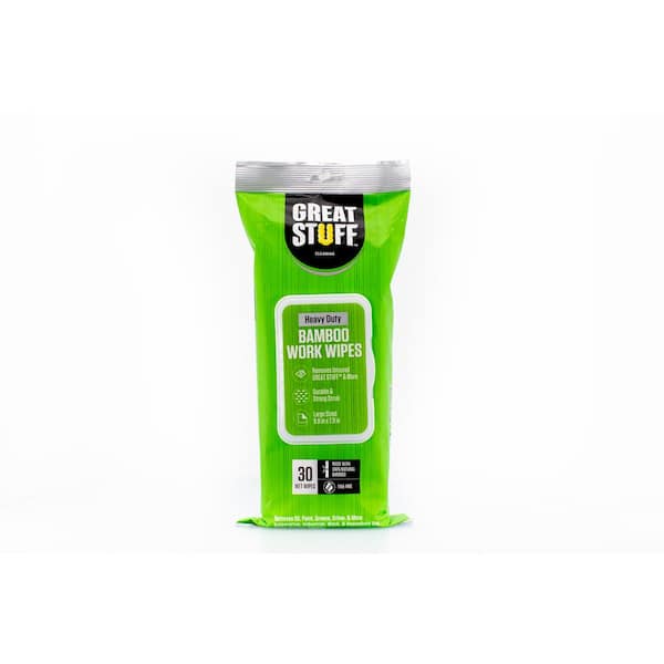GREAT STUFF Work Wipes White Cleaning Wipes (30-Pack) N/A
