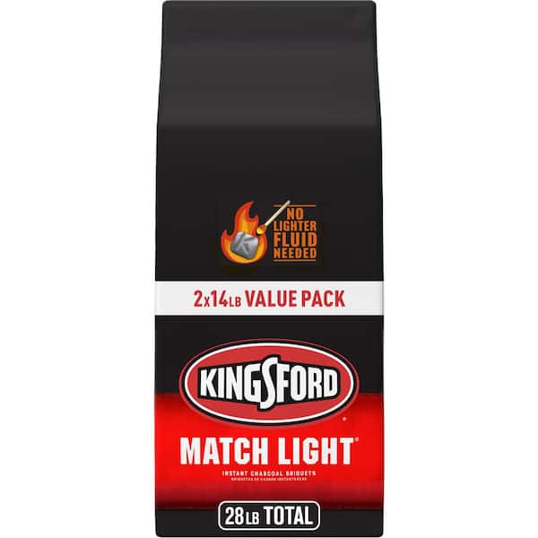 Kingsford 14 lbs. Match Light Instant BBQ Smoker Charcoal Grilling Briquettes (2-Pack) 10044600321605
