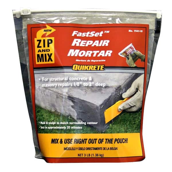 Quikrete 3 lb. Zip and Mix Repair Concrete Mortar 124115