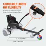 VEVOR Hoverboard Seat Attachment with LED Lights Grips Control Adjustable Frame Length and 220 lbs. Load Capacity for Kids XFHBZYGLKGLKK7YWDV0