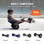 VEVOR Hoverboard Seat Attachment with LED Lights Grips Control Adjustable Frame Length and 220 lbs. Load Capacity for Kids XFHBZYGLKGLKK7YWDV0