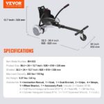 VEVOR Hoverboard Seat Attachment with LED Lights Grips Control Adjustable Frame Length and 220 lbs. Load Capacity for Kids XFHBZYGLKGLKK7YWDV0