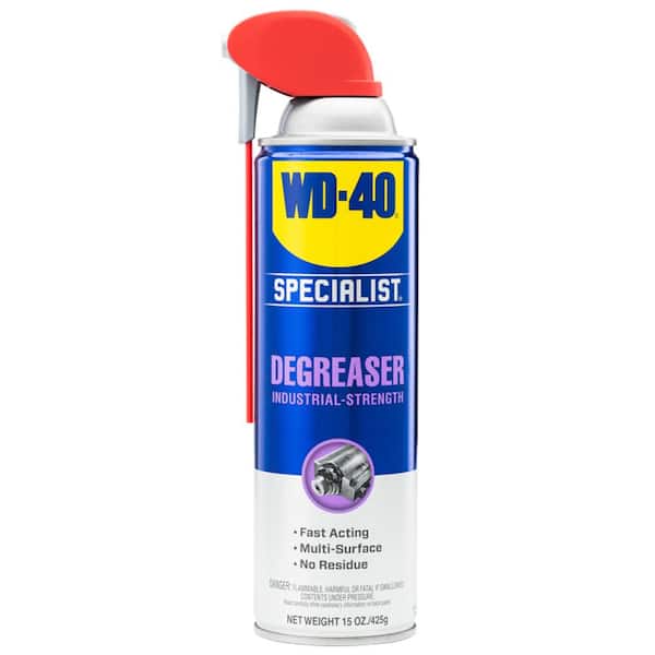 WD-40 SPECIALIST 15 oz. Degreaser, Industrial-Strength Fast Acting Formula with Smart Straw (2-Pack) 612083