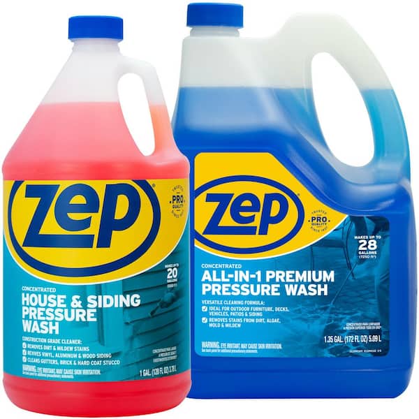 ZEP All in 1 Premium Pressure Wash 172 oz. with 128 oz. House and Siding Pressure Wash Concentrate BNZUVWSPPWC